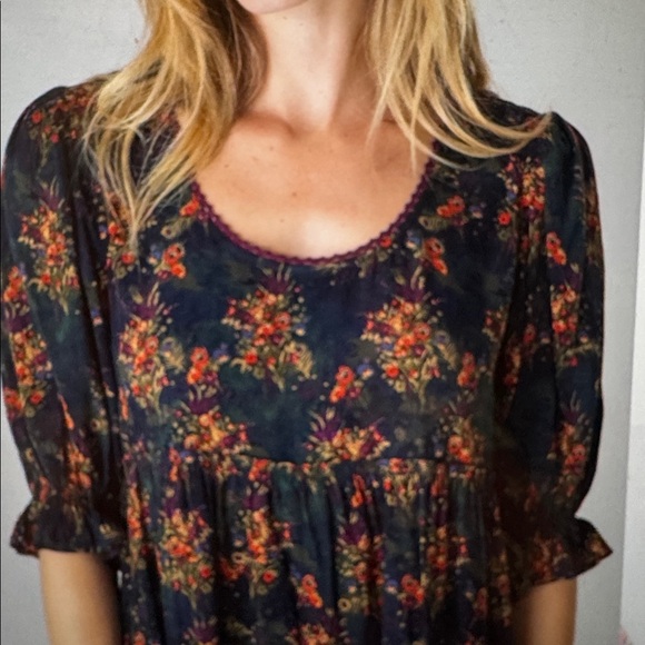 NATURAL LIFE Floral Mini Dress - Black and Red - Picture 2 of 2